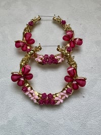 Image 2 of Butterfly & Bow Hoop Earrings 