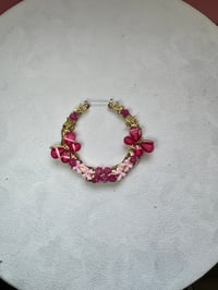 Image 3 of Butterfly & Bow Hoop Earrings 
