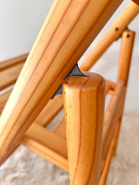 Image 10 of SET DE 4 SILLAS VINTAGE PLEGABLES DE MADERA, AÑOS 70