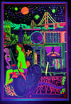Happy House Blacklight Print