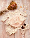 The Florence Lace Romper / Only Newborn Size.