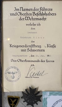 Image 5 of WW2 (Nazi Germany) Named Award Grouping of 16th Panzer & Infantry Division Soldier