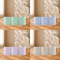 Image 1 of Hmong Cultural Floral and Leaf Style Mugs 