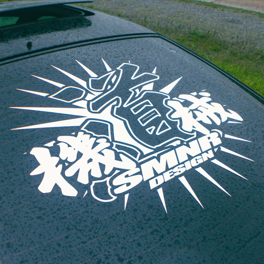 SMNR Rear Window Banner Diecut