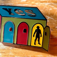 Image 3 of Khruangbin Evan Finds the Third Room Enamel Pin YES! Gold Door 4th Variant LE88