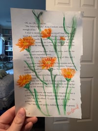 Image 2 of "Orange Aster" Watercolor Painting 