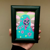 spring skull - original painting