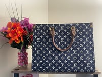 LV Inspired Denim Tote Bag
