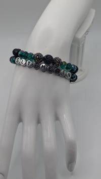 Image 2 of Slytherin Inspired Double Stack Bracelets