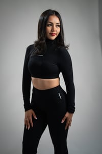 Image 1 of Kayactive Deluxe 2-Piece Set (Flared Pants and Turtle Neck Long Sleeve Top