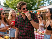 Image 1 of Forkin' Melon Head Button Down 