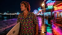 Image 1 of Bomb Pop Shark Button Down 
