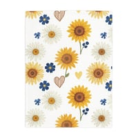 Image 4 of Sunflower & Daisy Plush Fleece Blanket — Cozy Floral Throw for Home, Gift, Spring