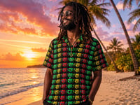 Image 1 of Rasta Appletini Gang Button Down 