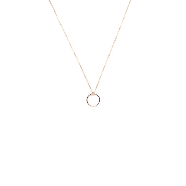 Gold Circle Dainty Necklace 