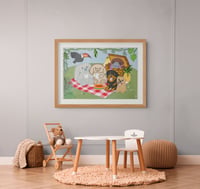 Puggle Picnic - Giclée Print