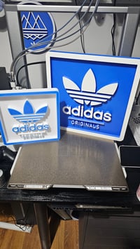 Image 1 of Adi Originals Blue/White Desk Sign Large