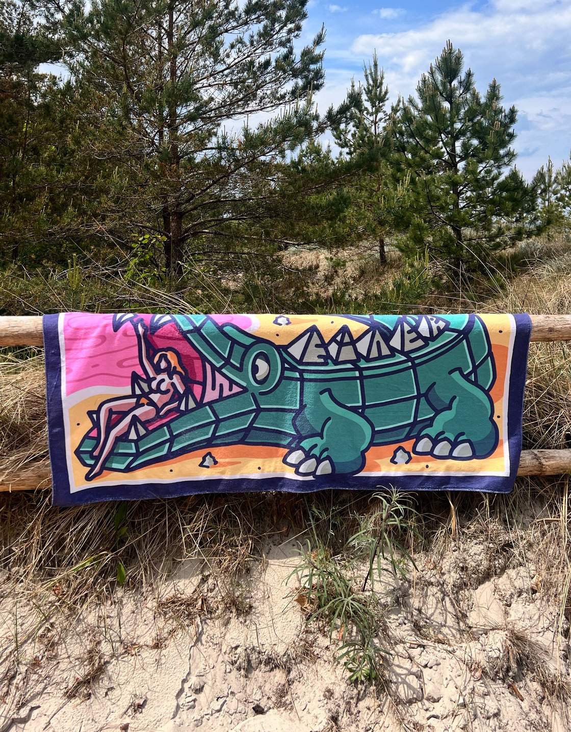 Image of Croco beach towel