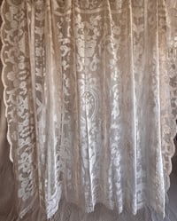 Image 2 of EARLY 20TH CENTURY TAMBOUR LACE PANEL
