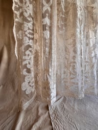 Image 3 of EARLY 20TH CENTURY TAMBOUR LACE PANEL