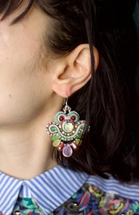 Image 4 of Mini Earrings - Glaçage nacré - Fermoirs Argent 925 