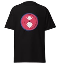 Image 3 of Flag Chest Printed Tshirt Black/White