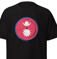 Image 4 of Flag Chest Printed Tshirt Black/White