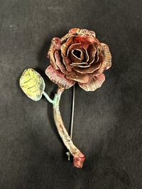 Image 1 of Copper Rose Brooch