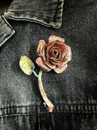 Image 4 of Copper Rose Brooch