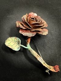 Image 3 of Copper Rose Brooch