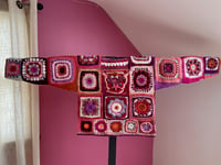 Image 3 of 044 - Medium - Granny Square Pink Orange 