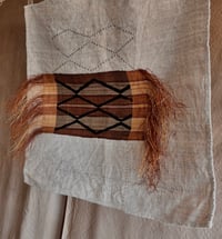 Image 2 of PANEL WITH FRINGED WOVEN RAFIA 