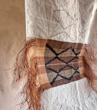 Image 1 of PANEL WITH FRINGED WOVEN RAFIA 