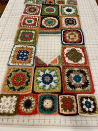 Image 5 of 047 - Medium - Granny Square Chartruse Orange