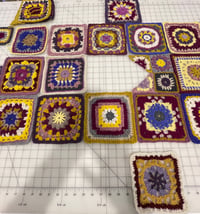 Image 5 of 049 - Medium - Granny Square Purple Gold