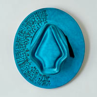 Image 4 of “Wild in Bloom” Turquoise hat with Arrowhead Shaped Crown