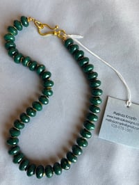 Image 2 of Sapphire green cut crystal necklace