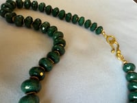 Image 4 of Sapphire green cut crystal necklace