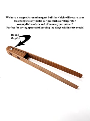Image of Maple & Walnut Wooden Toaster Tong-Handmade Wood Toaster Tong, Kitchen Tool