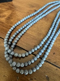 Image 1 of Gray/Blue triple strand necklace