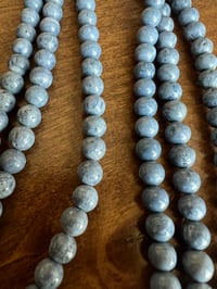 Image 3 of Gray/Blue triple strand necklace
