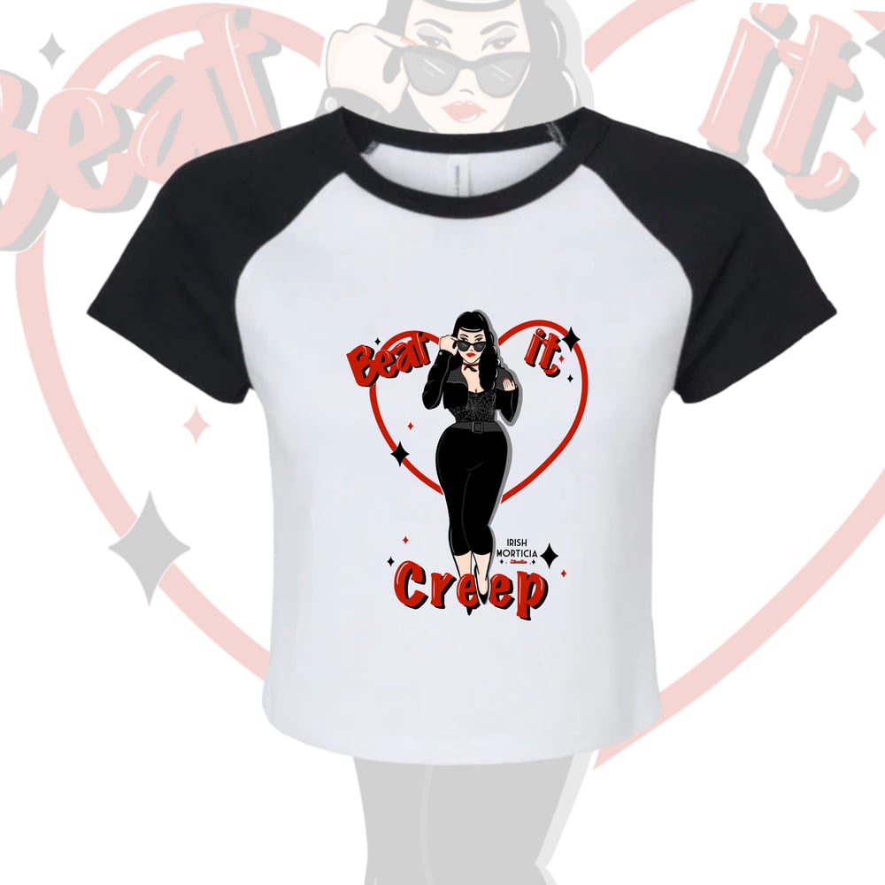 Image of “Beat it Creep” Raglan Crop Tee