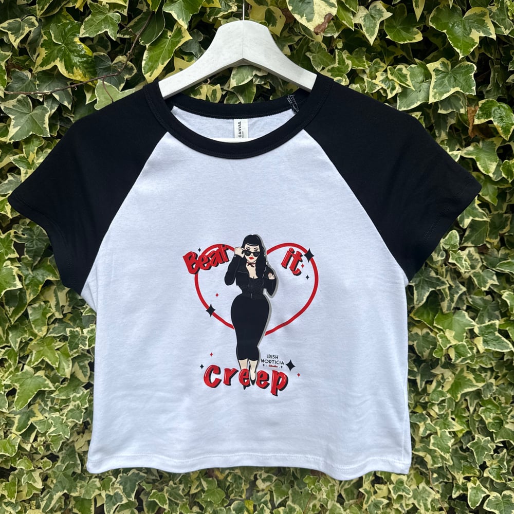 Image of “Beat it Creep” Raglan Crop Tee