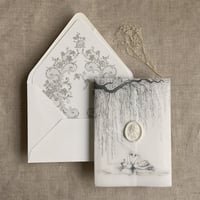 Image 12 of Willow and Swan printed vellum wrap for 5x7 cards PACK of 10