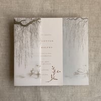 Image 3 of Willow and Swan printed vellum wrap for 5x7 cards PACK of 10
