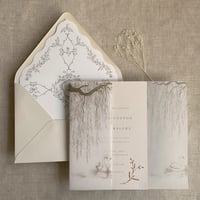 Image 4 of Willow and Swan printed vellum wrap for 5x7 cards PACK of 10