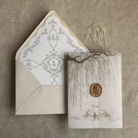 Image 5 of Willow and Swan printed vellum wrap for 5x7 cards PACK of 10