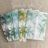 Image 3 of SAMPLE(S) Palm trees printed vellum wrap for 5x7 cards