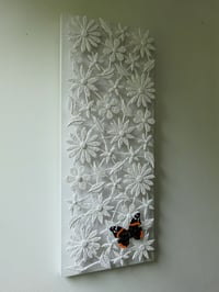 Image 3 of White Flowers Wall Sculpture