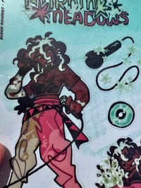 Image 3 of [original] burnin' meadows sticker sheet